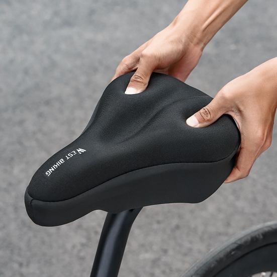 Bicycle Seat Cover 3D Soft Thickened Sponge Bike Saddle Seat Cover Comfortable Memory Foam Cycling Pad Cushion Cover