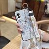 Cartoon Shockproof Phone Case For FCNT/Fujitsu Arrows N F-51C Phone Holder Waterproof Anti-knock Wrist Strap Anti-dust