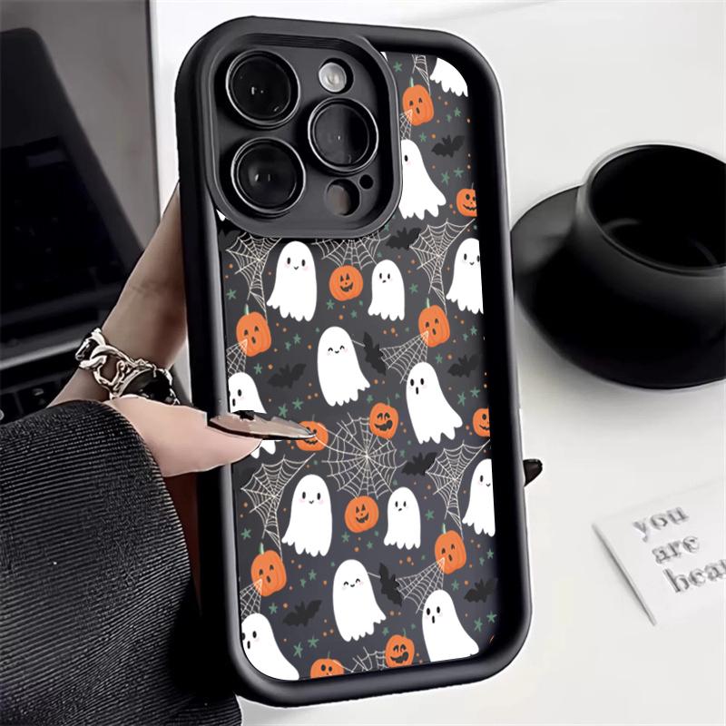 Halloween Pumpkin Ghost Phone Case For Samsung Galaxy S25 S24 S23 S22 S21 Ultra Plus FE A26 A33 A25 A16 A56 A06 A24 Soft Cover