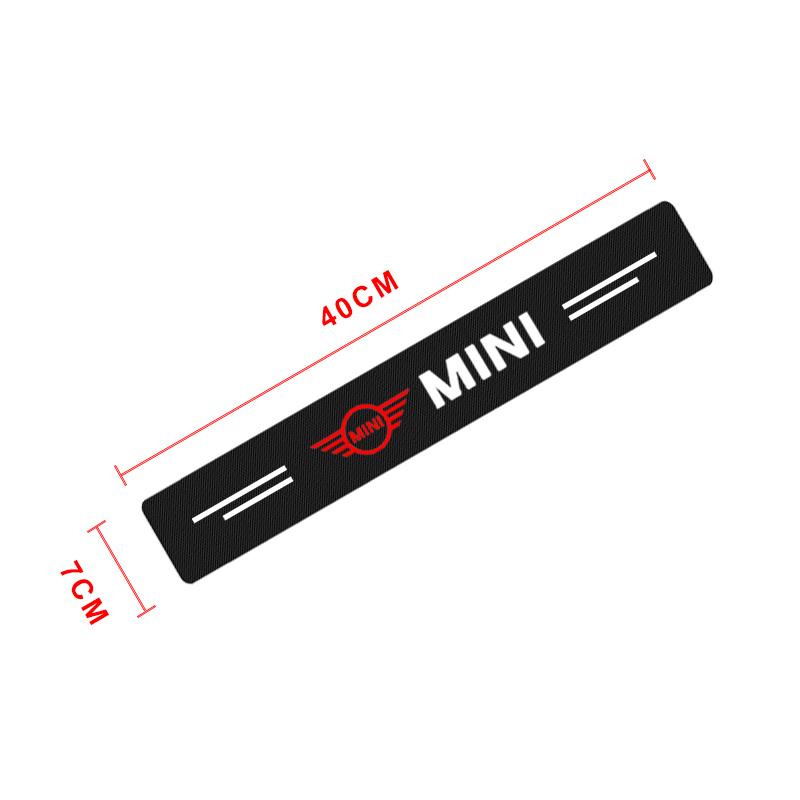 4Pcs Carbon Fiber Car Door Sill Protection Sticker Anti-scratch Refit For BMW Mini Cooper F54 F55 F56 R56 R60 SONE Roadster Clubman Coupe