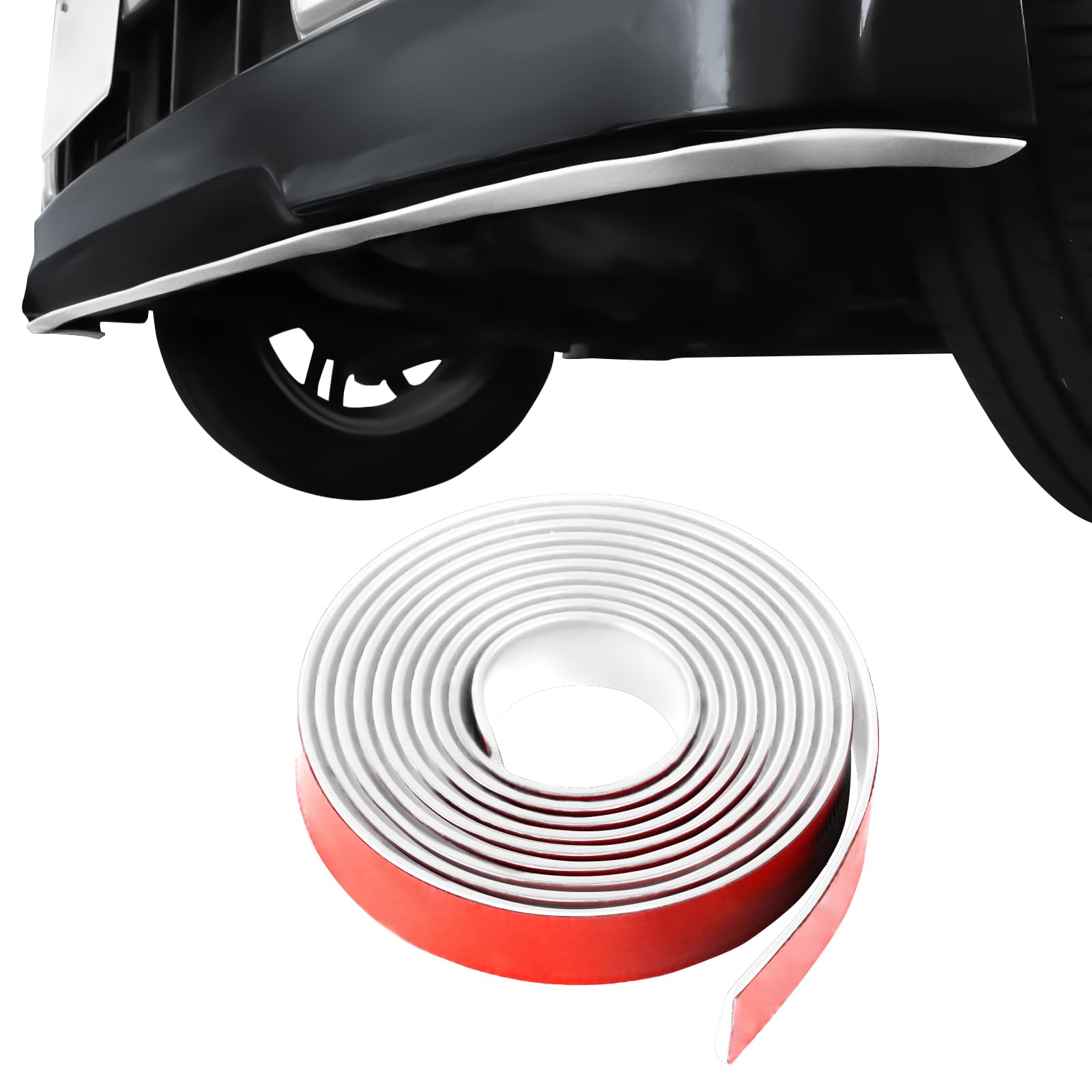 

WeBirth Underguard [Protects from scratches! Custom size to fit your vehicle] Japanese design Black/White Width 26mm Underguard