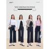 Betu Women's 2025 Spring High-Waist Ankle Straight Wide-Leg Jeans