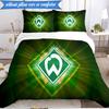 3-teiliges Werder Bremen Fußball Bettwäsche-Set 2D-Druck (Enthält 1 Bettbezug + 2 Kissenbezüge Ohne Füllung), Schlafzimmerdekoration, Ventilatorgeschenk
