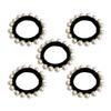 Pack Of 5 Elastic Hair Tie Set With Artificial Pearl Design For Women Girl NonSlip Hairband Hair Rope for Everyday Wear