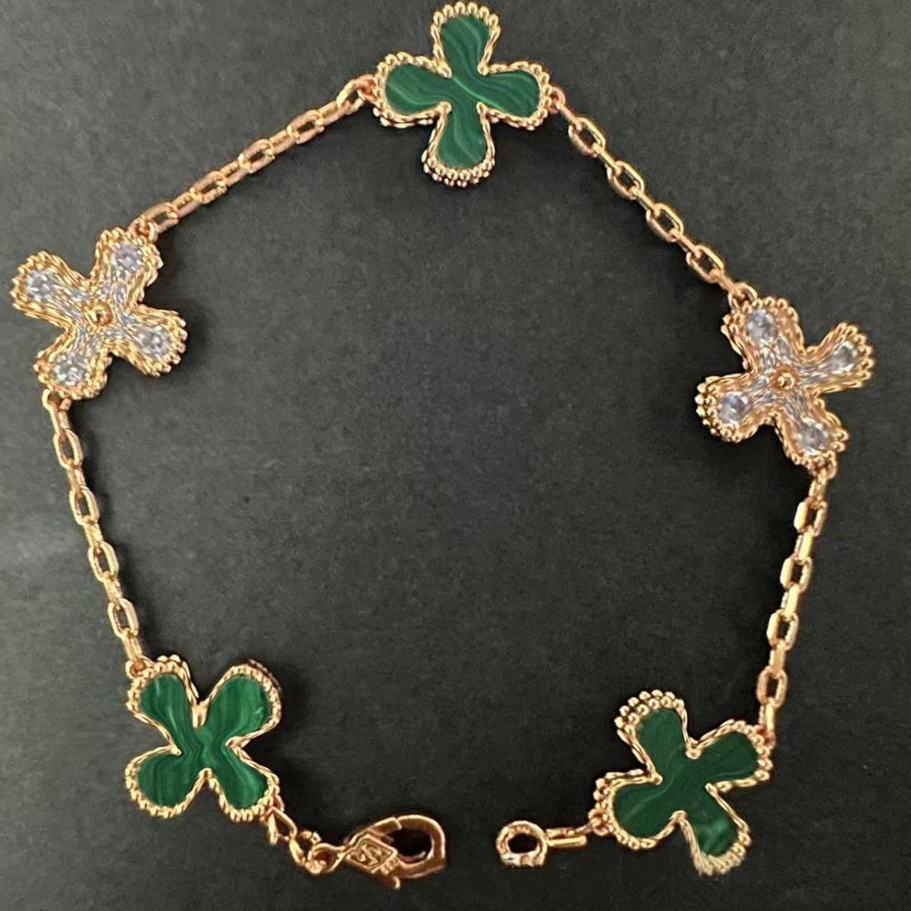 High Version Four-leaf Clover Bracelet Female Mother-of-pearl Agate Five-flower Ladies Bracelet