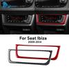 For Seat Ibiza 6j 2009 2010 2011 2012 2013 2014 Real Soft Carbon Fiber Sticker LHD RHD Car Central Control AC Frame Panel Trim