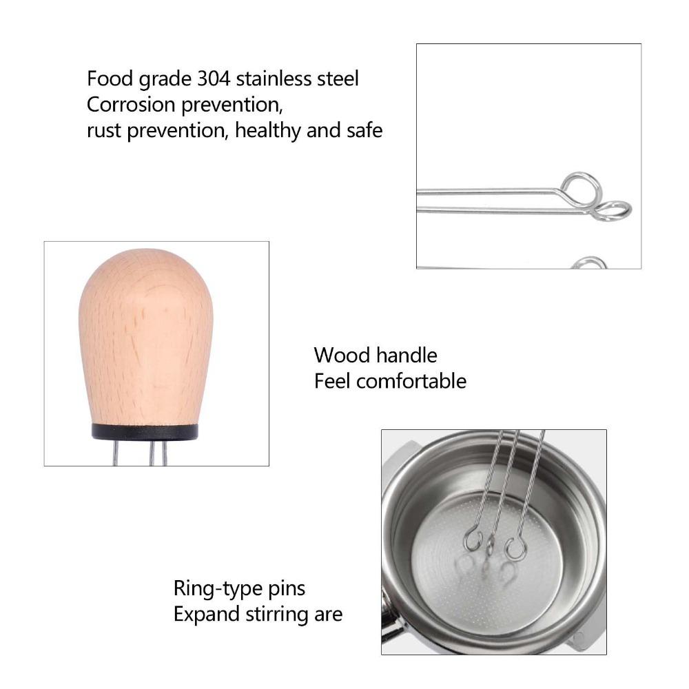 304 Stainless Steel Needles Coffee Powder Distributor Arc Design Coffee Leveler Tool For Barista