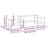 VidaXL Meuble TV noir 197x35x52 cm bois d'ingénierie 826325