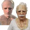 Old Man William Headgear, Old Lady Headgear, Wig, Elderly Mask, Halloween Imitation Human Latex Mask