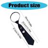 Fashionable Heart Pattern Zippers Ties Versatiles Black Loves Pattern Necktie for Various Styles