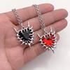 Gothic Heart Thorns Pendant Necklace For Women Men Hip-Hop Personality Trendy Charm Grunge Punk Jewelry Y2K Accessories