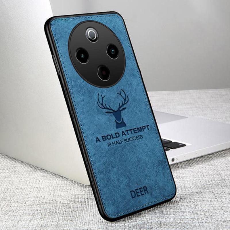 For Vivo iqoo Z10 Case Luxuy Brand Cloth Texture Deer Fabric Jeans Elk Cover for Vivo iqoo Z11X Phone Casing