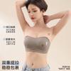 Strapless Ladies Gather Anti-drop Non-slip Off-the-shoulder Artifact Seamless Back Tube Top Anti-light Bra Cover -1