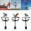 Metal Horse Weathervane Animal Wind Vane Retro Design Decorative Weather Iron Art Ornament for