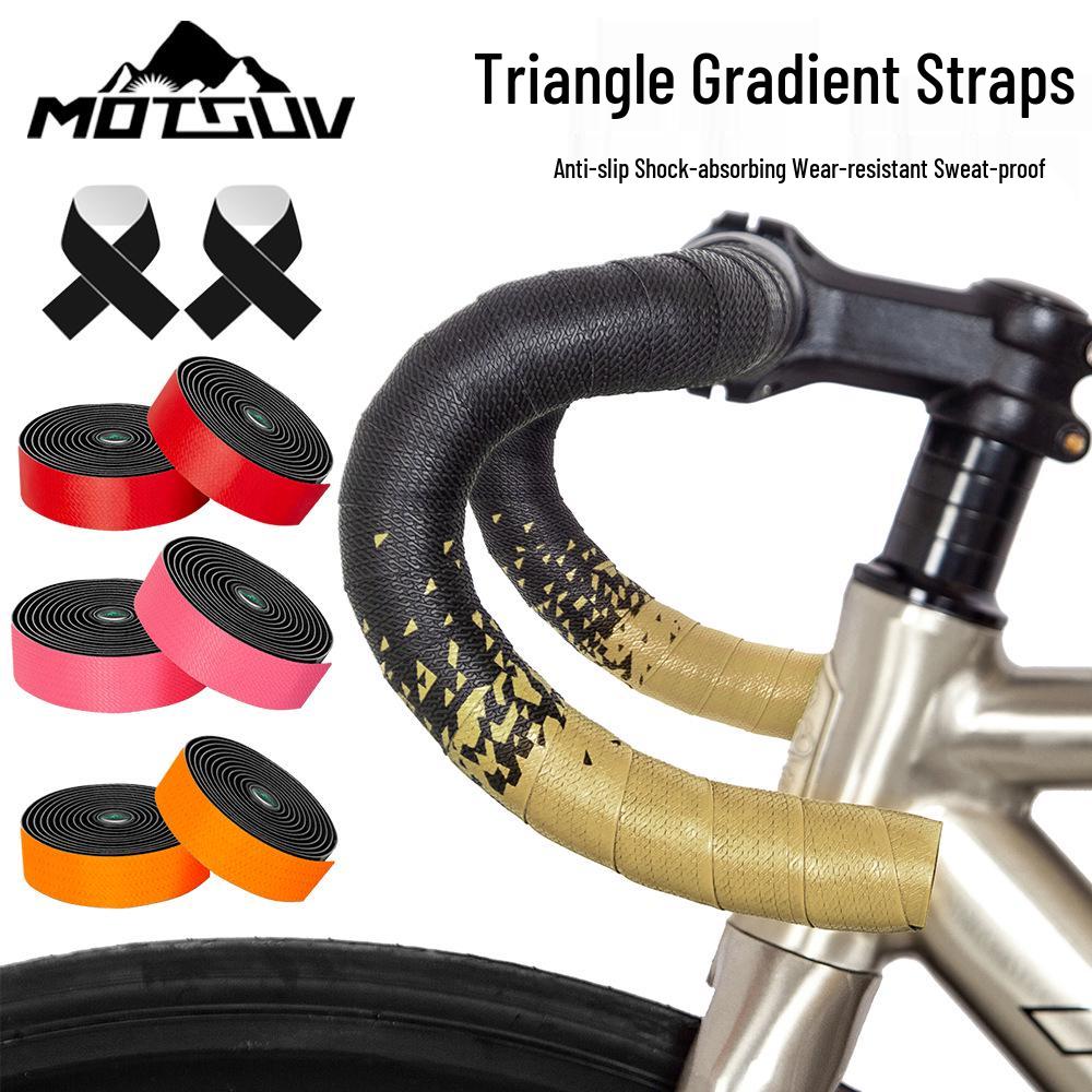 

MOTSUV Gradient Color Handlebar Tape: Comfortable, Breathable Bike Wrap for Road and Fixie Bicycles Road Bike Gradient Handlebar Tape ціан