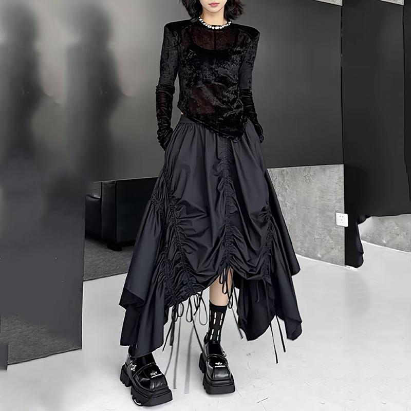 Xitao Drawstring Irregular Elastic Waist Skirt  ZMY1080