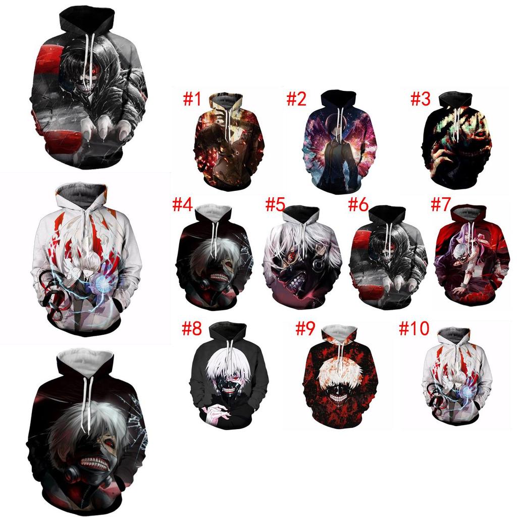 Sweatshirt Tokyo Unisex Ghoul Cosplay Sweater Capuche Sweat Hoodie Pullover