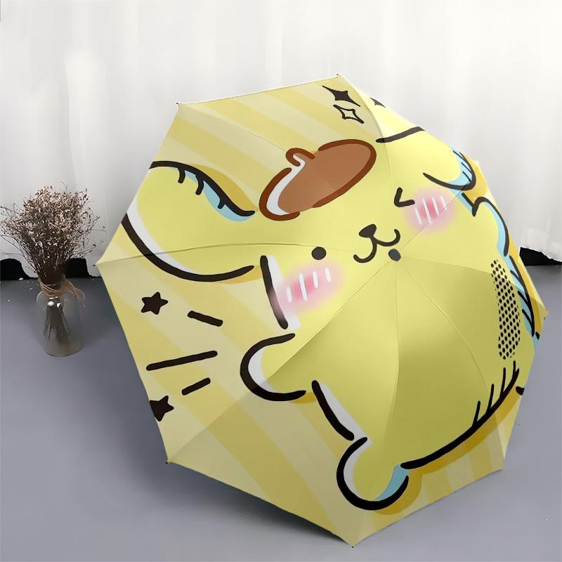 1pc Cute Yellow Cat with BeretUmbrella with Plastic Handle,Suitable for All Seasons Home Travel Outdoor UmbrellaSanlio143