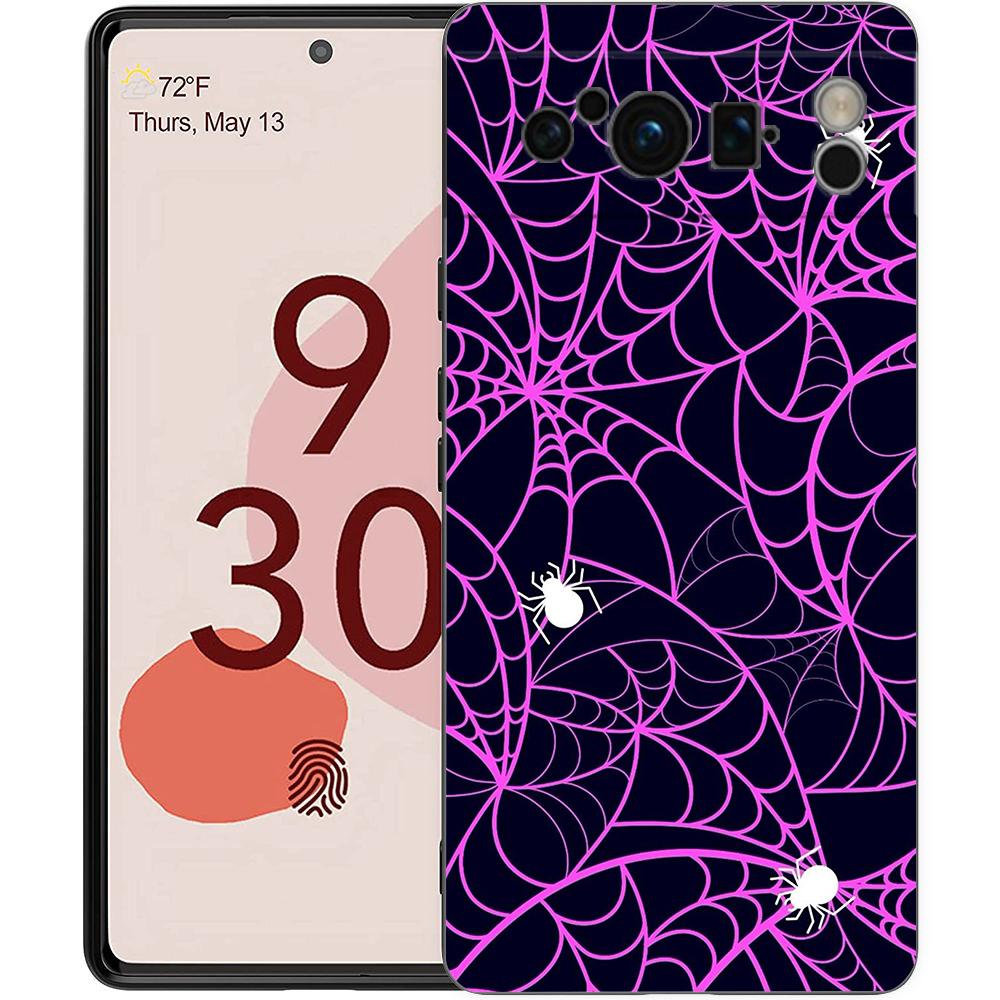 For Google Pixel 10 Pro Phone Case Pixel 9 Pro XL TPU Case Pixel 8 Pro 9A 8A 7A 7 6A 6 Pro Soft Cover Black Spider Web