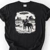 Westerse Cowboy UFO Shirt, Comfort Colors Cowboy Alien T-shirt, Vintage 90s Meme T-shirt, Grappig Westers T-shirt, Grappig Cadeau Idee