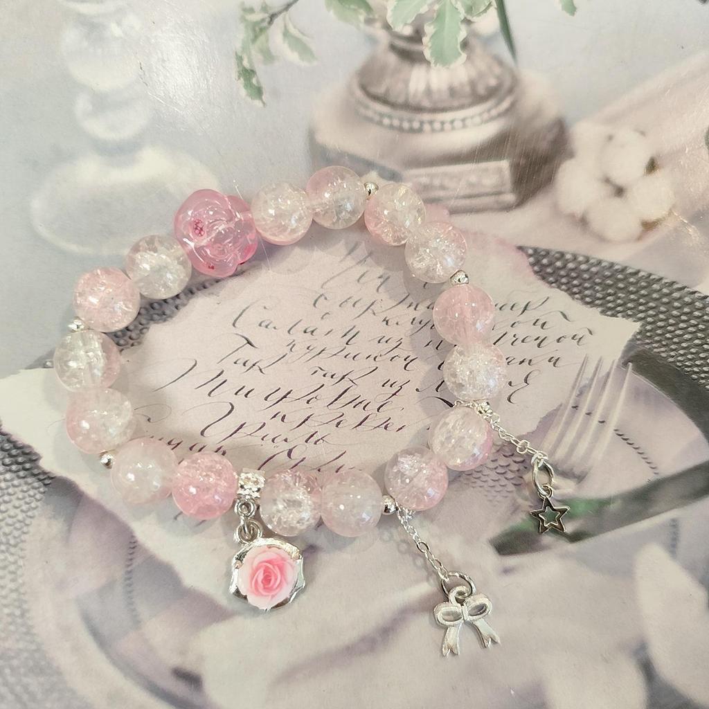 Festive Holiday Christmas Tree Bracelet with Lampwork Beads