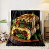 Grilled Cheeseburger Wrap print blanket soft and cozy perfect for the living room bed sofa or a nap,gift