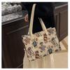 New Tote Bag Convenient Portable Handbag Cartoon Bear Pattern Large Capacity Shoulder Bag Casual Tote Bag