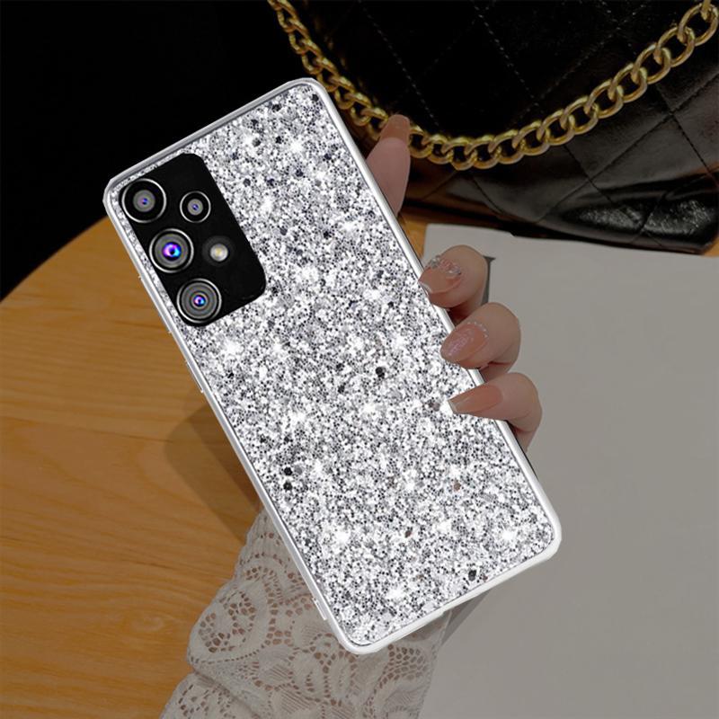Luksusowy błyszczący brokat etui na telefon do Samsung Galaxy S23 S22 S21 FE Ultra Plus A14 A23 A33 A53 A73 A22 A32 A53 A72 A12 A51 M23 M32 4G 5G miękkie etui tpu