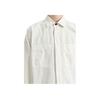 Stone Island Solid Color Logo Polo Long Sleeve Shirt With Chest Pocket Men shirts White 7915112WN-V0197