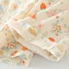 New Women's Spring/Summer Women's Pure Cotton Pajama Set Flower Print Short Sleeves+Capris Two Piece Sweet Home Furnishings