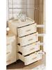 Bedroom Bedside Movable Storage Cabinet with Drawers for Living Room - Plastic Household Snack Organizer