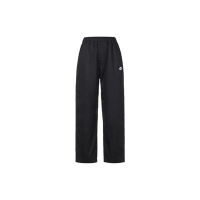 Solid Color Lace-Up Woven Straight Leg Casual Pants Men Bottoms Black DX3337-010