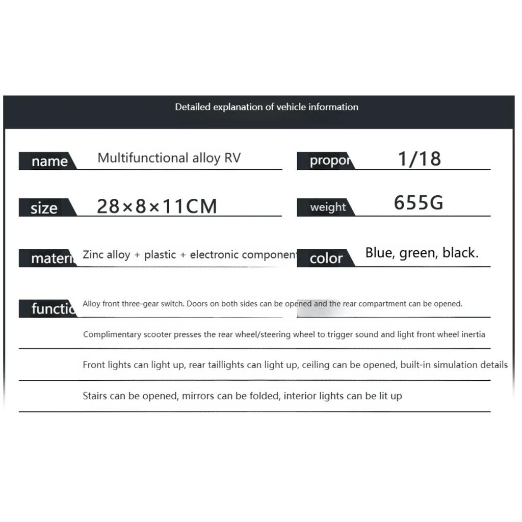 1/18 Benz Arocs Nomadism Navigator F Wohnmobil Legierung Druckguss Modellauto Heimdekoration & Computer-Schreibtisch-Schmuck Feiertagsgeschenk Spielzeug