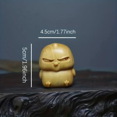 Cute Handmade Wooden Yellow Chicken Tea Pet - Ornaments, Decorations - Furniture Creative Animal Decoration - Creative Gifts