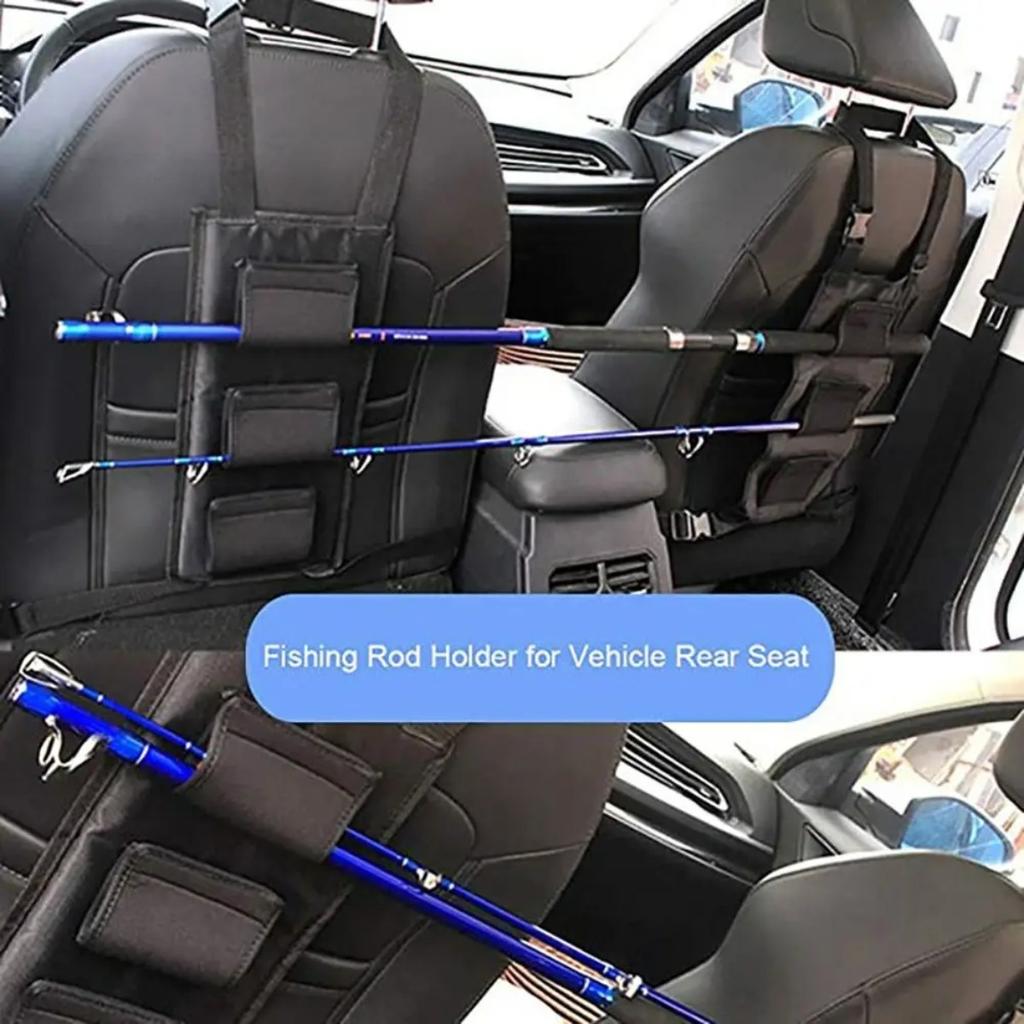 Space Saving Fishing Supplies Universal Car Fishing Rod Holder Fishing Poles Organizer Adjustable Tie Strap Uses For Car Storage