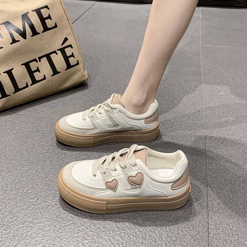 Fashion 2025Autumn Women New Casual Flats Shoes Lace-up Round-toe Platform Sneakers High Quality Non Slip Woman Vulcanized Shoes Zapatos