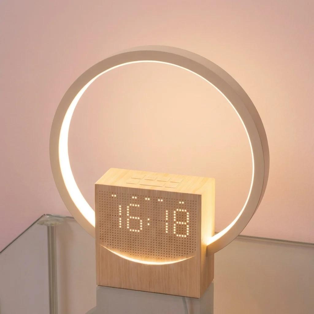 Digital Sunrise Alarm Clock Bluetooth Speaker White Noise Machine Desk Clock Night Light for Home Office Decor Ideal Gift