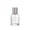 30/50/100ml Klare zylindrische Glasparfümflasche, Leerer Drucksprühzerstäuber, Nachfüllbarer Reise-Probenbehälter