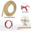 10 palců PVC pryskyřice kulaté korálky lem plný role — Nábytkový doplněk Přírodní dřevo barva — 3 metry Průměr korálku 15 mm
