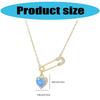Exaggerated Heart Pendant Necklace Safety Pin Necklace Alloy Texture Fashion and Trendy Jewelry Suitable for Women