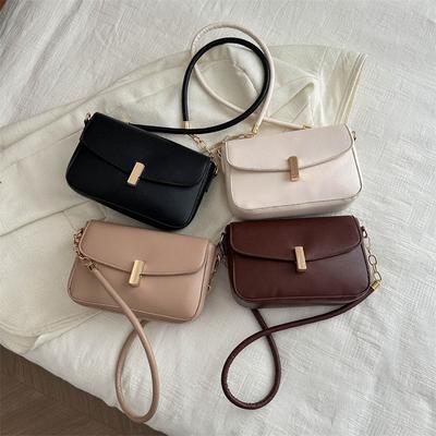 2025 nowa prosta moda casualowa kłódka prosta retro tekstura wykwintna przenośna na ramię crossbody pod pachę damska torba