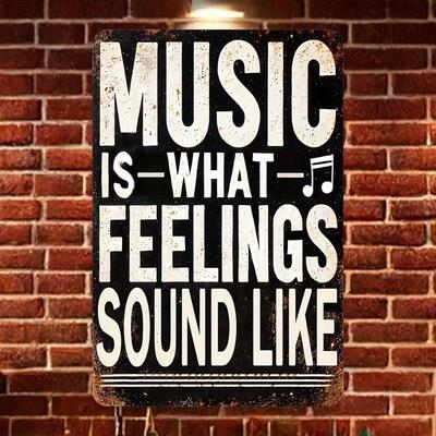 Music Emotion Vintage Tin Sign X Inch Retro Metal Wall Decor for Home Bar Cafe Garage