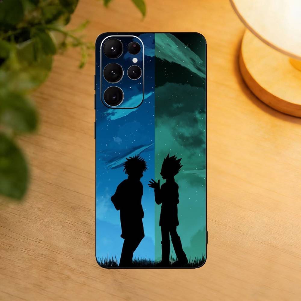 Gon & Killua Hunter X Hunter Handyhülle Für Samsung S25,24,21,22,23,30,Ultra,20,Plus,Fe,Lite,Note Weiche Schwarze Hülle