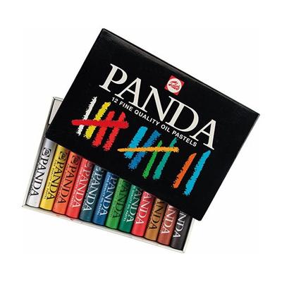 Oil Pastels - Panda - Set of 12 - Soft - Multi-surface - Mixed Media