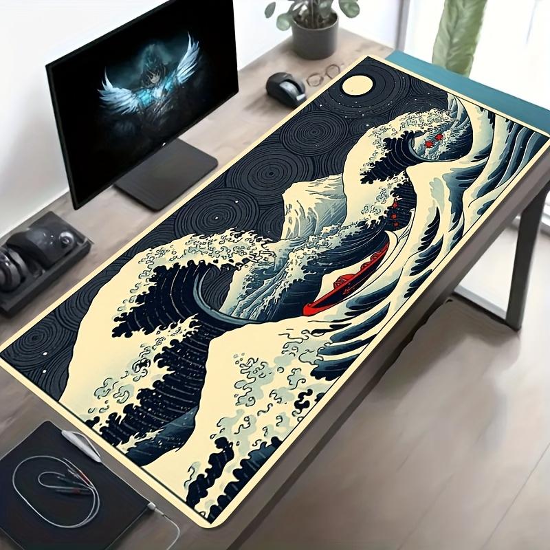 Modern Desk Mat Mouse Pad Professional Desk Mat Soft Cloth Surface Stable Rubber Base for Home Office PC Laptop Work Great Gift