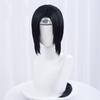 Anime Itachi Uchiha Long Straight Black Uchiha Itachi Cosplay Wig Heat Resistant Synthetic Wigs + Headband + Wig Cap