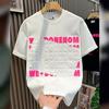 Herrenmode Kurzarm-T-Shirt, 2024 Trendiger lockerer Schnitt mit einfachem Druck.
