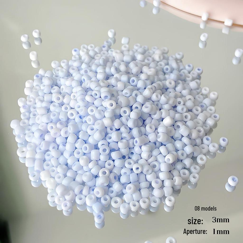 3mm Cream Macaron Glass Seed Beads for DIY Necklaces & Bracelets