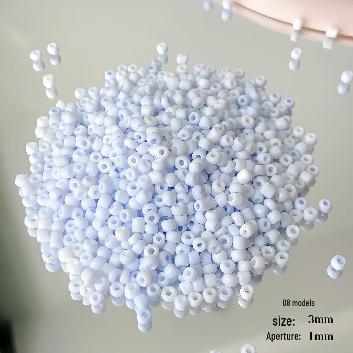 

Кремовые стеклянные бусины-бисер макарон 3 мм для изготовления ожерелий и браслетов своими руками