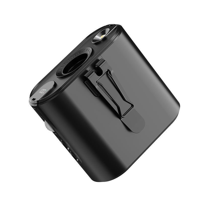 

Portable High-Speed Fan with LED Light - Wearable, Desktop, and Rechargeable 102x93x73mm чорний